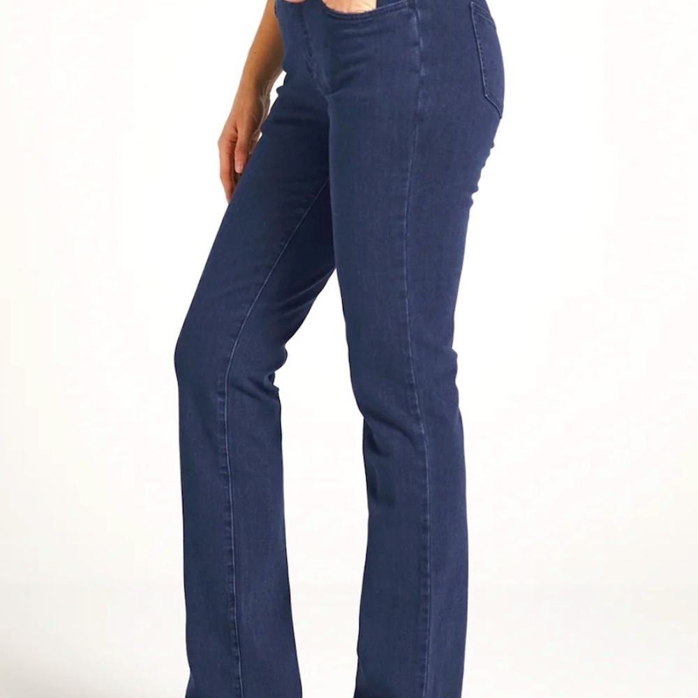 Betabrand Straight-Leg 4-Pocket Yoga Denim Dark Wash Size XL